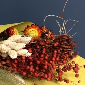 The Dried Flower Bunch to bring  a touch of red/yellow/orange colours to your home.