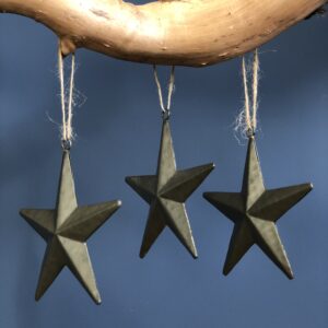 Farringdon Star, hammered metal to hang from the tree.