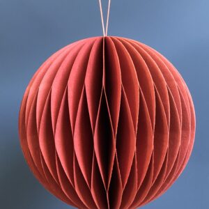 Maddox Bauble, Large Hanging Decoration in Brick Red