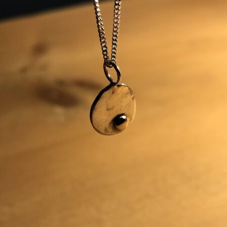 Gold on Silver...mini pendant.